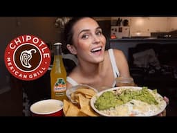 Chipotle Mukbang! (Huge burrito bowl, chips, and queso)