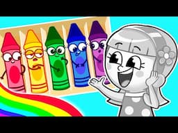 Crayons Song!🖍️ Learn Colors, Shapes, and More! 🌈🎨| Annie and Ben & KidsCamp by Purr-Purr Stories