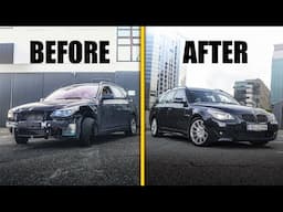 REBUILDING A WRECKED BMW 530XD IN 10 MINUTES