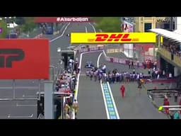 People In The Middle Of Pit Lane During Ocon Pit Stop | Azerbaijan GP - 2023 F1