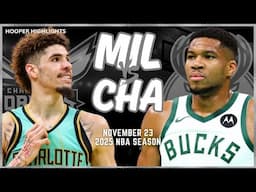 Milwaukee Bucks vs Charlotte Hornets Full Game Highlights | Nov 23 | 2025 NBA Season