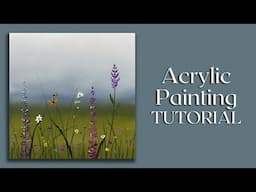 Acrylic painting tutorial - Spring Flowers with Blurry Background