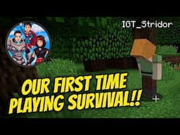 Our FIRST TIME Surviving Minecraft! Funniest Family Moments Ever