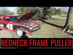 Crazy CHEAP Racecar // Redneck frame rack. Race 2 prep.