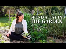 A Spring Day in the Cottage Garden & Flower Farm 💐 Planting, Sowing Seeds & Maintaining Garden Beds