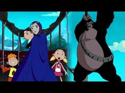 Raven protects kids from giant gorilla - Teen Titans "Hide and Seek"