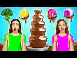 Chocolate Fountain Fondue Challenge | Fantastic Food Hacks by Multi DO Fun Challenge