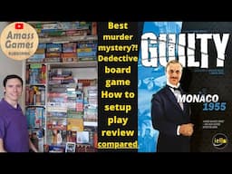 How to play Guilty: Monaco 1955 deductive murder mystery board game review IELLO AmassGames clue