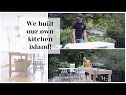 DIY Kitchen Island ~ Farmhouse Style Island ~ Oak Kitchen Island~Easy Island Idea~Open Island Design