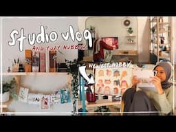 studio vlog and cozy hobbies ✿ reading, pen paling, and more