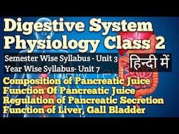 Digestive System || Physiology || Class 2nd || BSc Nursing || New Syllabus-Unit-3/OldSyllabus-Unit-7