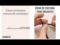 Como fazer arremate de overlock | Dica rápida de costura #shorts