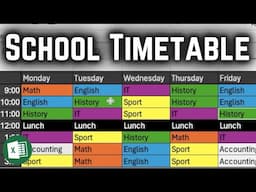 How to make a Timetable in Excel