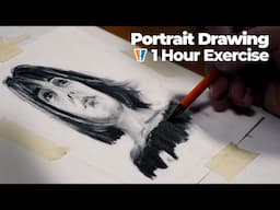 How to Sketch a Portrait - Woman with Charcoal