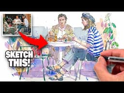 Sketching PEOPLE SITTING - Fundamentals For Beginners!