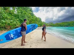 Tropical Beach Escape | Paddle Board Lobster Catch And Cook