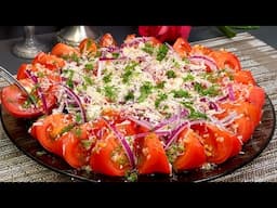 Das einfachste Rezept für leckersten Tomaten! 🍅Toller Salat in 5 Minuten!!!