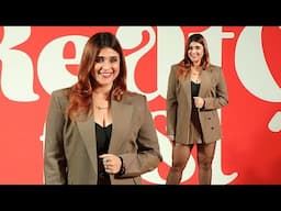 Mannara Chopra Looks Stunning In This Suits At at Myntra Creators Fest 2024