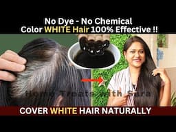 Natural Hairdye at Home 💯Result for all | How to Color White Hair at Home Naturally