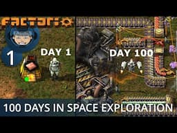 I Spent 100 Days in Factorio "Space Exploration" to Build an Interplanetary Mega Base (Days 1-100)