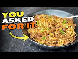 Mongolian Ground Beef Noodles - SO EASY and Done in 20 Minutes!  Major FLAVOR!