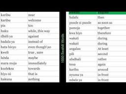 1000 Swahili Words (300 - 400 Swahili Verbs)