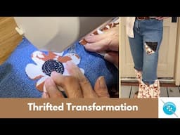 Transforming Thrifted Jeans and Top, #upcycling, #thrifted