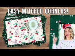 Sew Easy Placemats with Mitered Corners // Beginner Sewing Tutorial