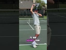 Hit your tennis serve bigger and prevent injury by NOT scratching the back! #tennistips #tennisserve