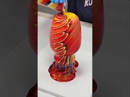 Phoenix Rising Acrylic Pour Vase and Canvas