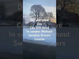 You can drive in Sweden without a Swedish Driver’s licence #sweden #swedeninformativevlog