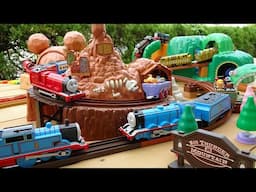 Plarail Thomas☆Disney Train 3 Big Mountain☆Colorful course with station and Ferris wheel