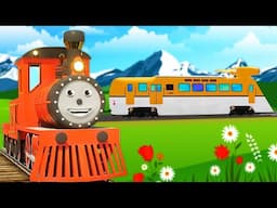 Le français pour enfants dans un dessin animé. Apprendre les chiffres à l'usine de trains. Partie 3