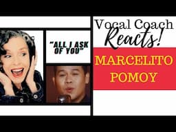 VOICE COACH REACTS |  Marcelito Pomoy  - ALL I ASK OF YOU