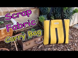 How to sew scrap fabric shopping tote with magnetic flap and pocket