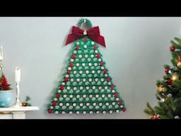 ✨ Quick & Easy Crochet Christmas Tree Wall Hanger Tutorial 🎄