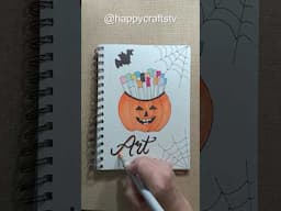 Halloween Front Page Design #frontpagedesignforschoolproject  #frontpagedecoration #odllysatisfying