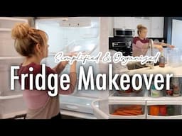 EXTREME FRIDGE MAKEOVER || Simplified Fridge Organization