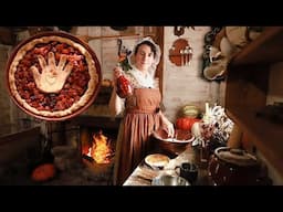 Making a Cherry Pie in 1808 |No Talking Real Historic Recipes| Cherry Currant Pie