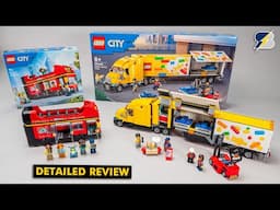 LEGO City 60440 Yellow Delivery Truck & 60407 Red Double-Decker Sightseeing Bus detailed review