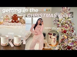 Getting in the CHRISTMAS spirit VLOG 2024 🎄 decor shopping, dunkin holiday drinks, grwm