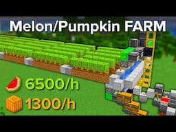 Minecraft Automatic Melon/Pumpkin Farm - 6500+ Per Hour