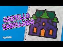 🎃🎨COMO DIBUJAR UN CASTILLO EMBRUJADO en PIXEL ART - PIXELADOS