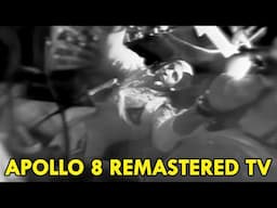 Apollo 8 Remastered TV - Lens Distortion Correction, 30 fps interpolation, Cleanup, NASA, 1968, Moon