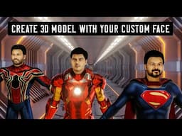 Make 3D face from 2D image | Easy way to Create 3D Model with Your Face