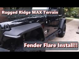 How to install jeep JL Rugged Ridge Max Terrain fender flares