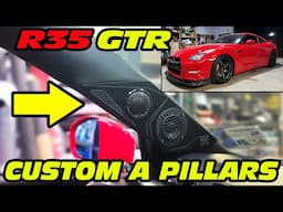 R35 GTR CUSTOM CAR AUDIO A PILLARS FOR SPEAKERS FABRICATION