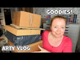 ARTY Vlog - Unboxing Arty Stuff - Packing Orders - Small Business - studio vlog 25