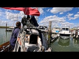 Sailing to the River Blackwater with a faulty tiller pilot and a tricky mooring situation