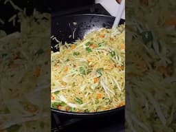 Everyone will love this fish & cabbage fried rice #shorts #friedrice #shortvideo #food #cooking